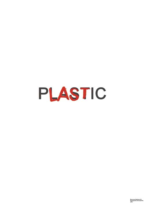 Серия плакатов, посвящённая проблеме переработки пластика