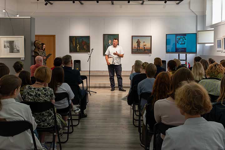 Открытие выставки «Сквозь Бунинское слово» – Г. А. Отчик, председатель Белорусского союза художников