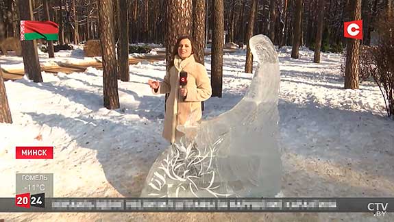 В парке Челюскинцев открылся вернисаж ледяных скульптур – Новости СТВ